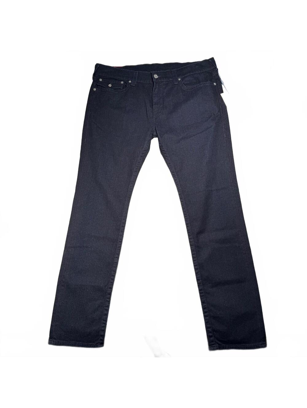 NWT True Religion Rocco Flap Relaxed Skinny Jeans Mens Size 40 Dark Rinse